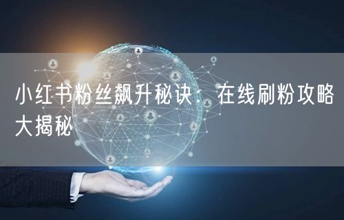小红书粉丝飙升秘诀:在线刷粉攻略大揭秘