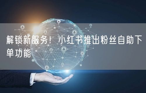 解锁新服务!小红书推出粉丝自助下单功能