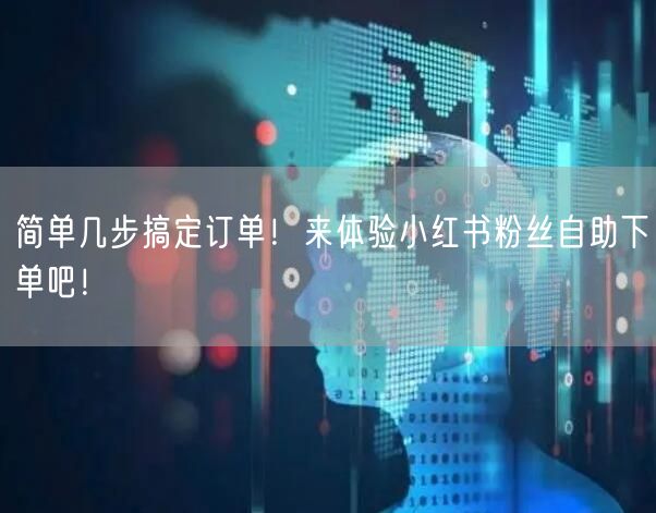 简单几步搞定订单!来体验小红书粉丝自助下单吧!