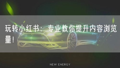 玩转小红书:专业教你提升内容浏览量!