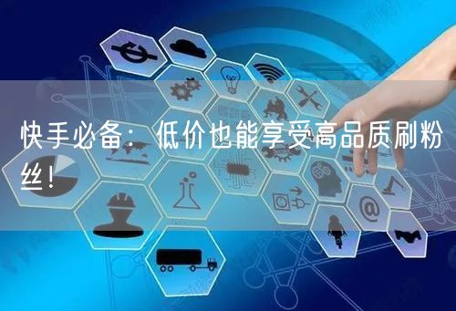 快手必备:低价也能享受高品质刷粉丝!